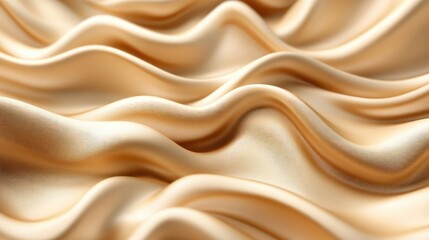 D abstract digital rendering of rubber-like waves stretching and compressing, showcasing elasticity in a futuristic design. High-quality lighting enhances depth and texture with copy space.