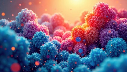 Fototapeta premium Abstract forms with dots scattered in a cloud-like formation, shape, clouds