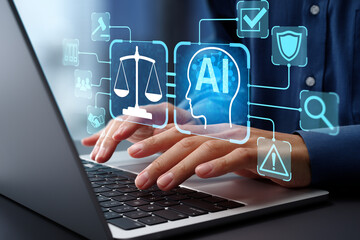 AI Compliance check system and technology. Automated monitoring tool. Business corporate...