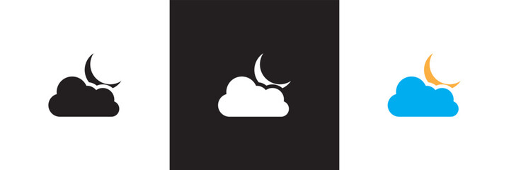 Weather Stroke icon . Design for decoration, sticker, icon, kids etc. Vector illustration. isolated on white and black background. 