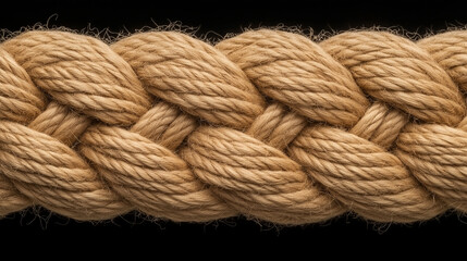 Braided Rope: An image of a thick, intricately braided rope, highlighting the texture and detail of the natural fibers. The rope is a symbol of strength, connection, and craftsmanship.