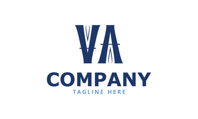 Fototapeta premium VA V va initial logo | initial based abstract modern minimal creative logo, vector template image. luxury logotype logo, real estate homie logo. typography logo. initials logo