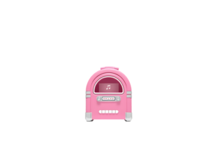 Pink Retro Jukebox Isolated