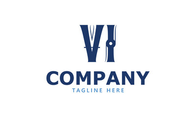 VI V vi initial logo | initial based abstract modern minimal creative logo, vector template image. luxury logotype logo, real estate homie logo. typography logo. initials logo