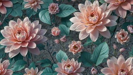 pink and yellow flowers background