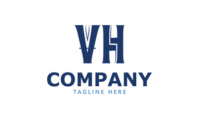 VH V vh initial logo | initial based abstract modern minimal creative logo, vector template image. luxury logotype logo, real estate homie logo. typography logo. initials logo