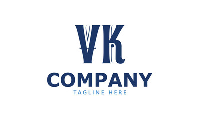 Fototapeta premium VK V vk initial logo | initial based abstract modern minimal creative logo, vector template image. luxury logotype logo, real estate homie logo. typography logo. initials logo