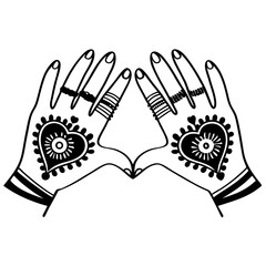 Beautiful Henna Tattoo Design on Woman’s Palm – Bridal Mehndi
