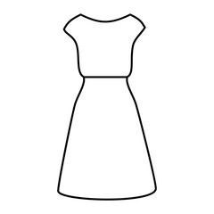 Dress icon vector. frock illustration sign. Fashion symbol or logo.