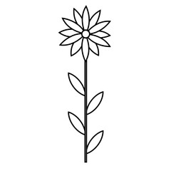 Spring flower icon vector. Flower illustration sign. Garden symbol. Greenhouse logo.