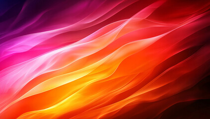 Fototapeta premium Colorful abstract background with flowing waves in vibrant hues of red, orange, pink, and purple, creating dynamic and energetic visual effect