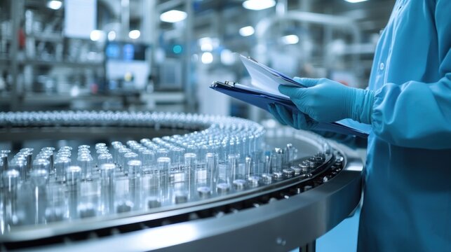Pharmaceutical manufacturing process monitored