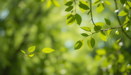 Naklejka premium Flying green leaves on transparent background. Fresh spring foliage. Environment and ecology backdrop , with white tonespng