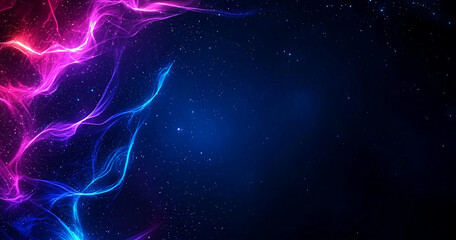 Fototapeta premium Abstract gradient background featuring dark blue, pink, and purple hues with flowing light effects. This vibrant design creates sense of depth and movement, perfect for various creative projects
