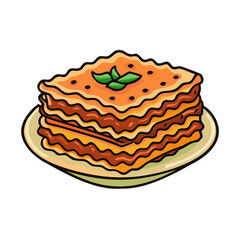 lasagna vector art, lasagna icon, food vector illustration