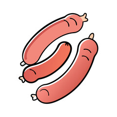 sausages vector art, sausages icon, food vector illustration