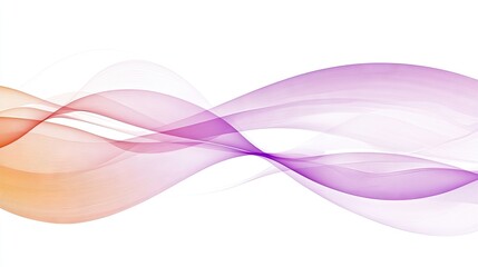 Fototapeta premium Abstract flowing waves, vibrant colors, white background, design element
