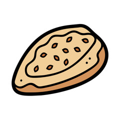 naan vector art, naan icon, food vector illustration