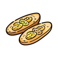 roti vector art, roti icon, food vector illustration