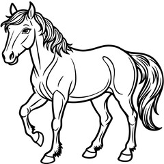Obraz premium horse vector illustration