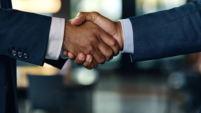Business handshake symbolizes partnership, collaboration, and trust in professional success