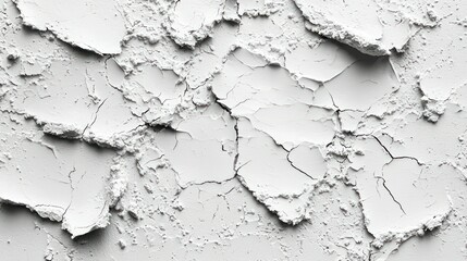 Fototapeta premium Abstract Cracked White Powder Texture: A High-Resolution Image