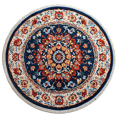 Naklejka premium Top view of a Moroccan carpet isolated on a white transparent background