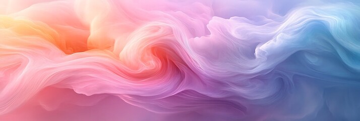 Obraz premium Abstract Pastel Dream: A mesmerizing blend of soft pastel colors swirls together, creating an abstract visual feast of vibrant hues.