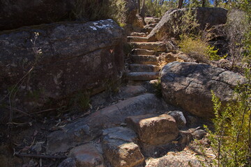 Hiking track at Stoney Creek in Grampians National Park in Victoria, Australia

