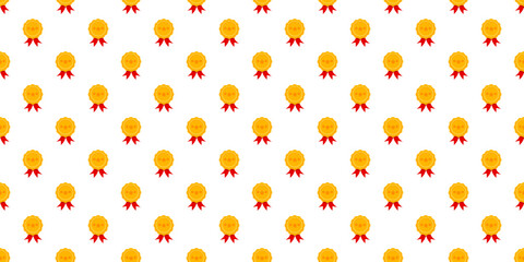 Trophy Pattern background. Gold Trophies Seamless Pattern. gold medal pattern background. competition theme pattern.