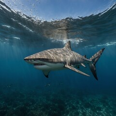 Fototapeta premium Bull Shark Dominating Coastal Waters