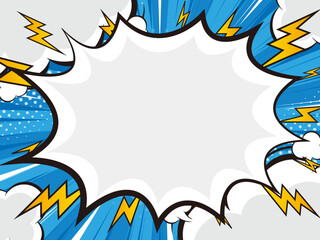 雷とギザギザの吹き出しの背景素材