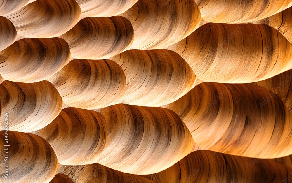 Poster abstract texture showcasing flowing waves of color and light, creating a warm and inviting atmospher