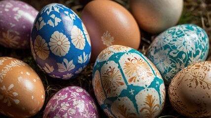 colorful easter eggs