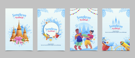 Songkran Festival Illustrations
