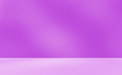 Fototapeta premium Empty purple studio room for product presentation with shadow of tree leaves on the wall. Interior concrete wall and floor design backdrop for displaying products. Shadow overlay effect.