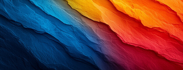 Obraz premium Vibrant gradient background featuring blue, orange, and red hues with textured appearance. layered design creates dynamic visual effect, perfect for various creative projects