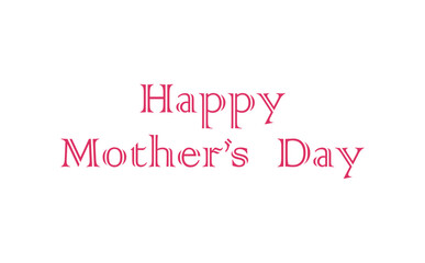 母の日のシンプルなロゴマーク、Happy Mother's Day