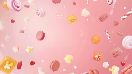The Candy Background of Children's Day: Lighting up Children's Dreamy and Childlike Joyous Festival with the Colorful Candies