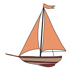 sailing ship vector illustration