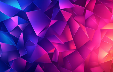 Vibrant abstract background featuring geometric shapes in light pastel colors, blending shades of blue, purple, and pink, creating dynamic and modern visual effect