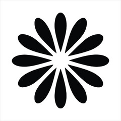 Fototapeta premium Abstract floral vector illustration showcases a beautiful flower pattern, a bright star-like blossom of nature's spring design