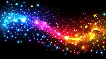 Fototapeta premium Rainbow Galaxy: A Magical Stellar Stream