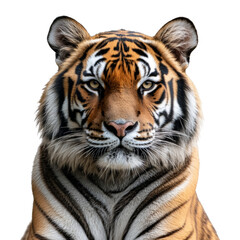 Fototapeta premium A tiger is staring at the camera with its mouth open
