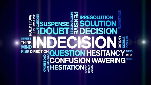 indecision animated word cloud;text design animation tag kinetic typography seamless loop.