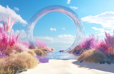 rainbow over the sea