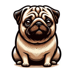 Pug vector and illustrations
