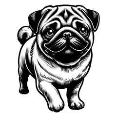 Pug vector and illustrations