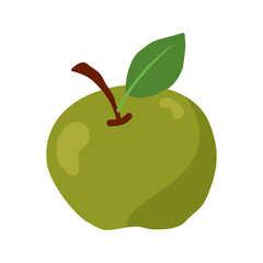Cute apple fruit illustration. Fruit element decoration