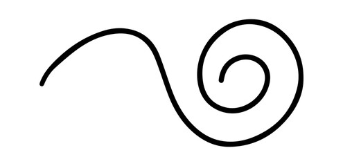 Obraz premium Curls abstract scribble. hand drawn line. Doodle decorative curls, swirls, Calligraphy dividers vector collection